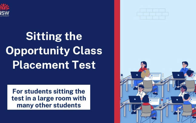 Students sitting the Opportunity Class Placement Test